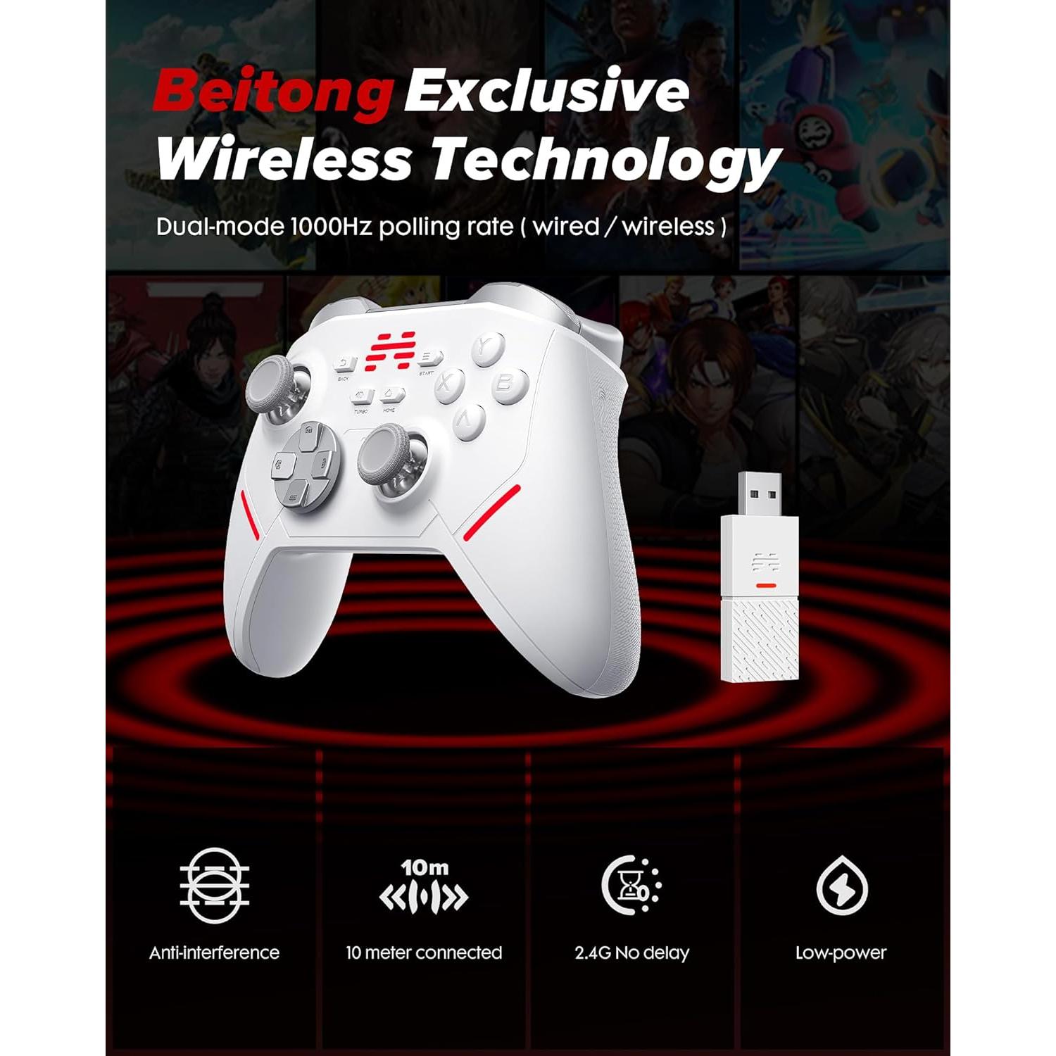 Controlador Inalámbrico BEITONG KP20 para PC y Consolas