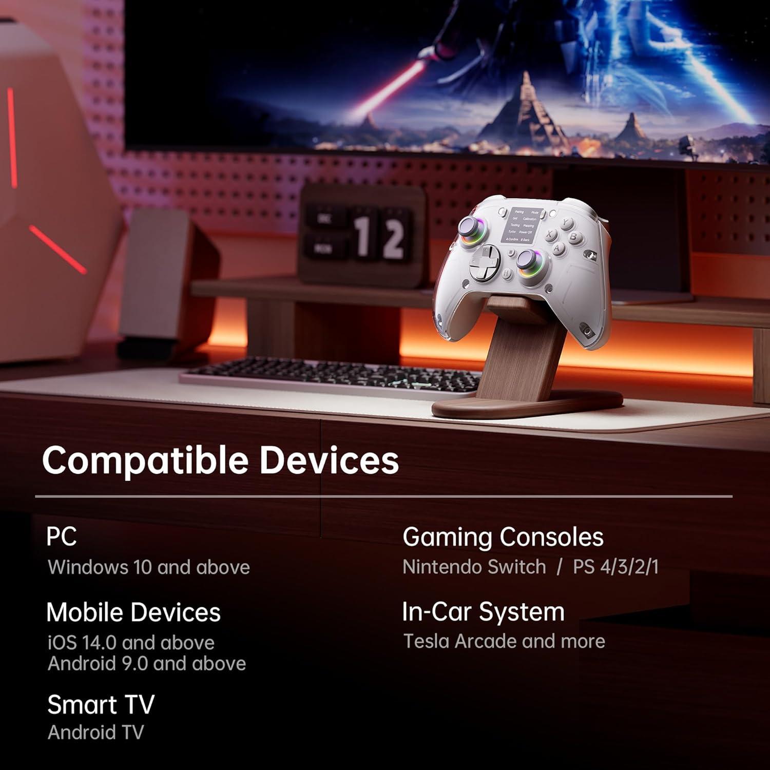 Controlador Inalámbrico GUSGU G7 con Pantalla Interactiva y 4 Botones