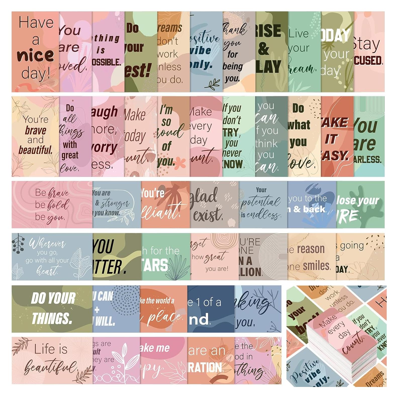 Tarjetas de Afirmación Jinei 300 Piezas Diseño Bohemio