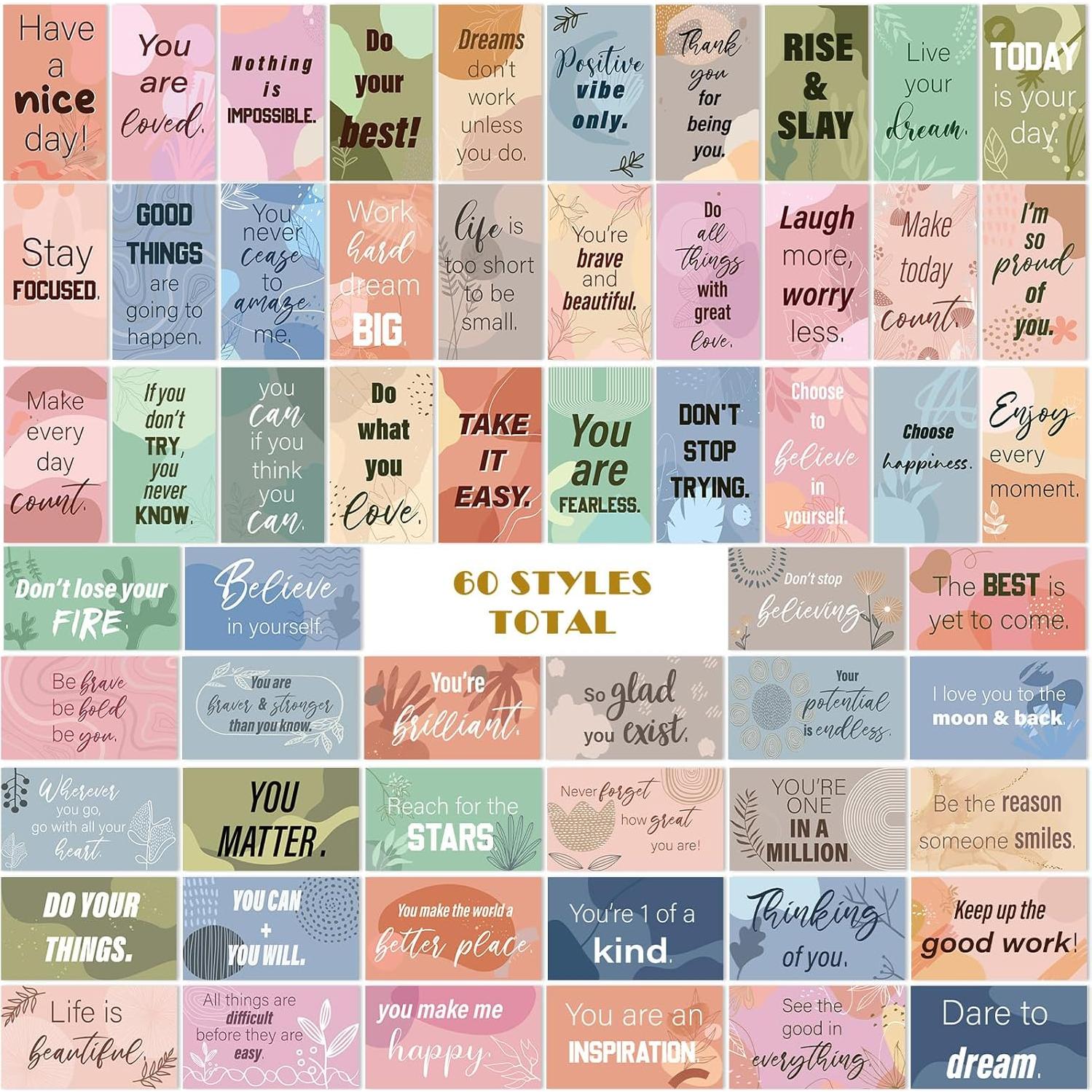 Tarjetas de Afirmación Jinei 300 Piezas Diseño Bohemio