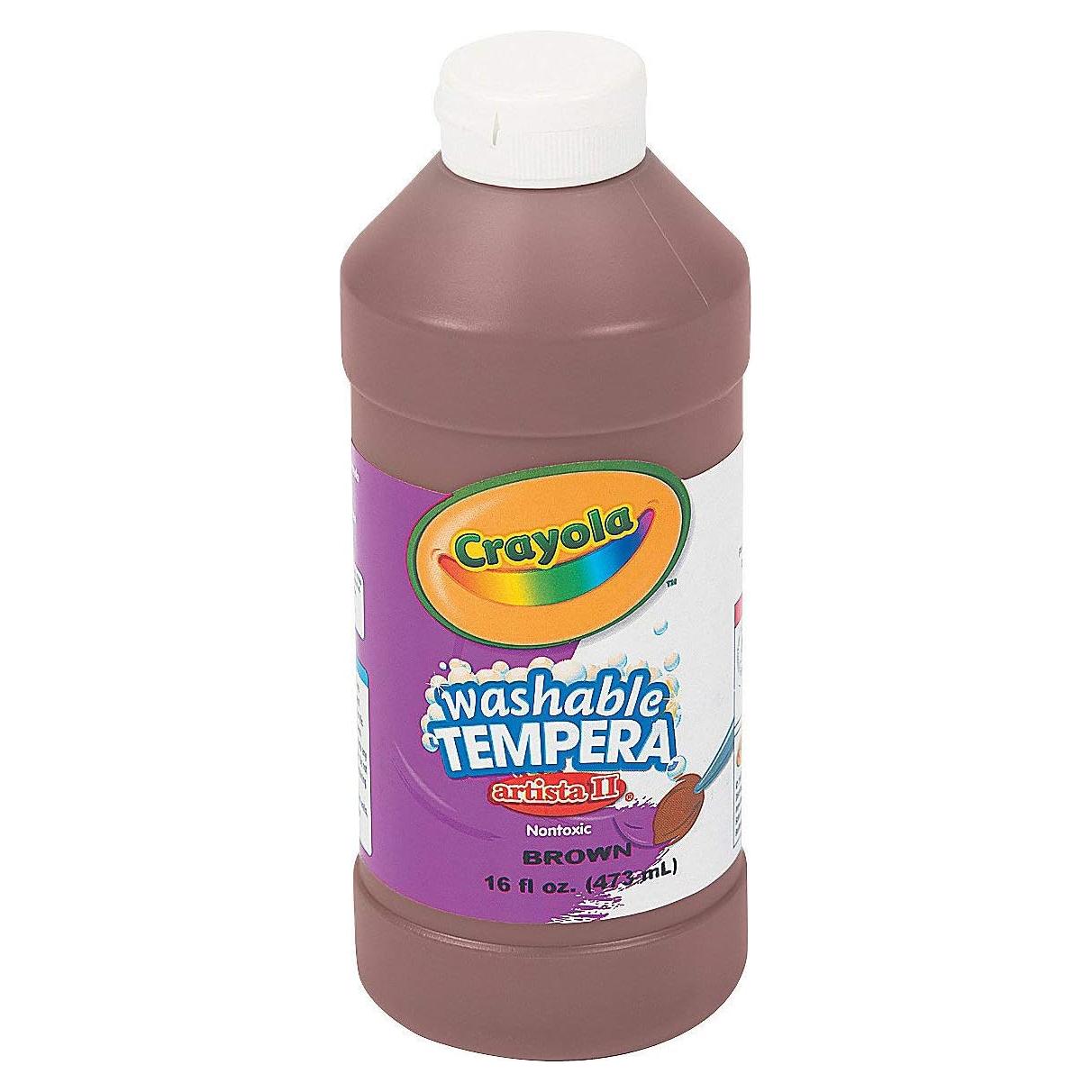Pintura Tempera Marrón Crayola® Artista II 473 ml - Lavable