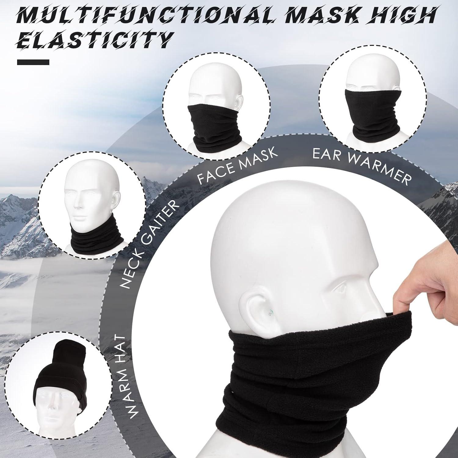 Calentador de Cuello de Forro Polar Niños 2 Pcs Negro Gris