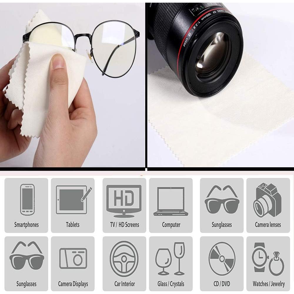 Paños de limpieza de gamuza natural BloomSesame 15x15cm 3pcs