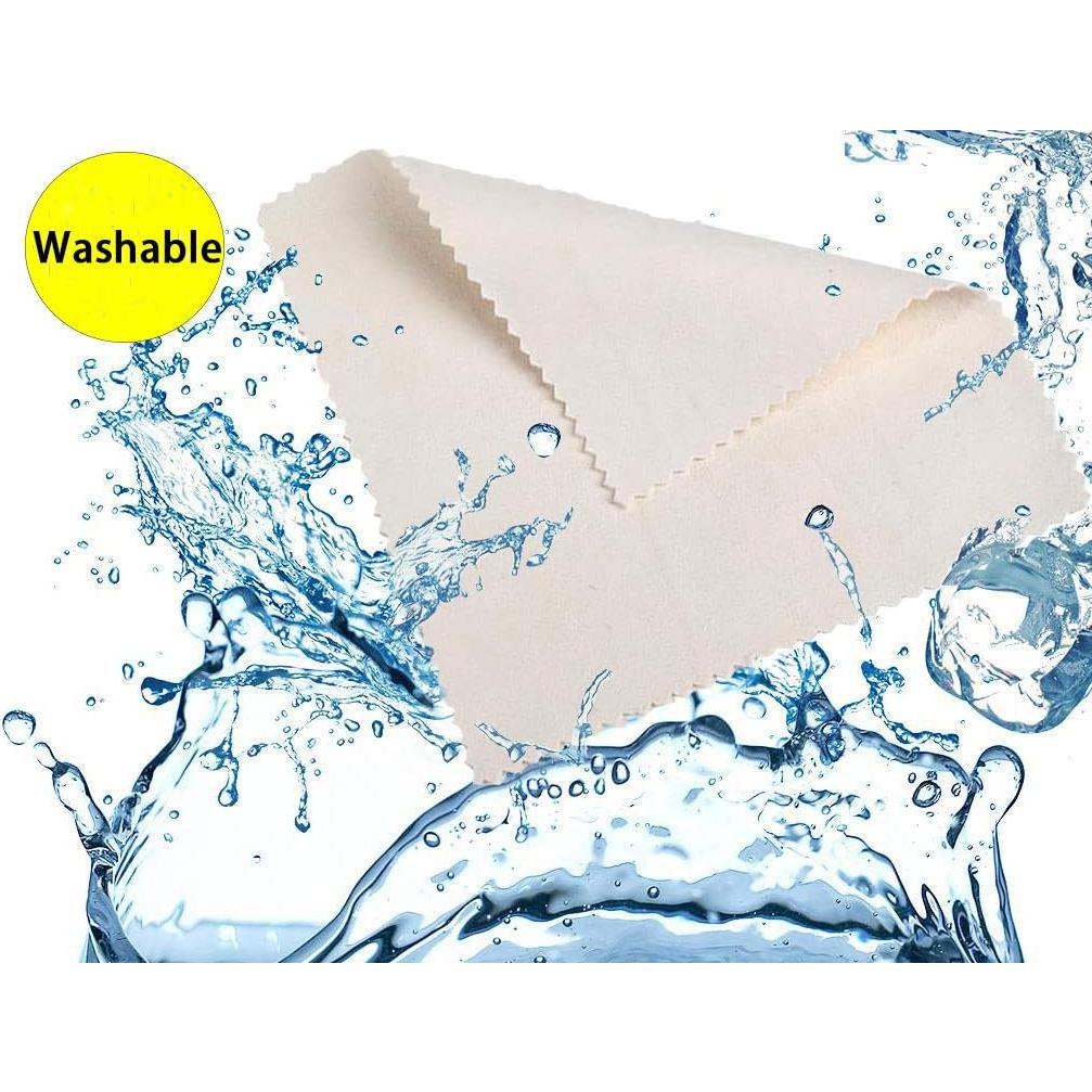 Paños de limpieza de gamuza natural BloomSesame 15x15cm 3pcs