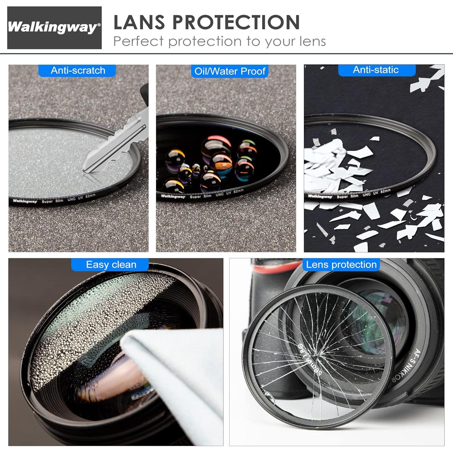 Filtro UV Walking Way 86mm Ultra Delgado Cristal HD Multi Revestido