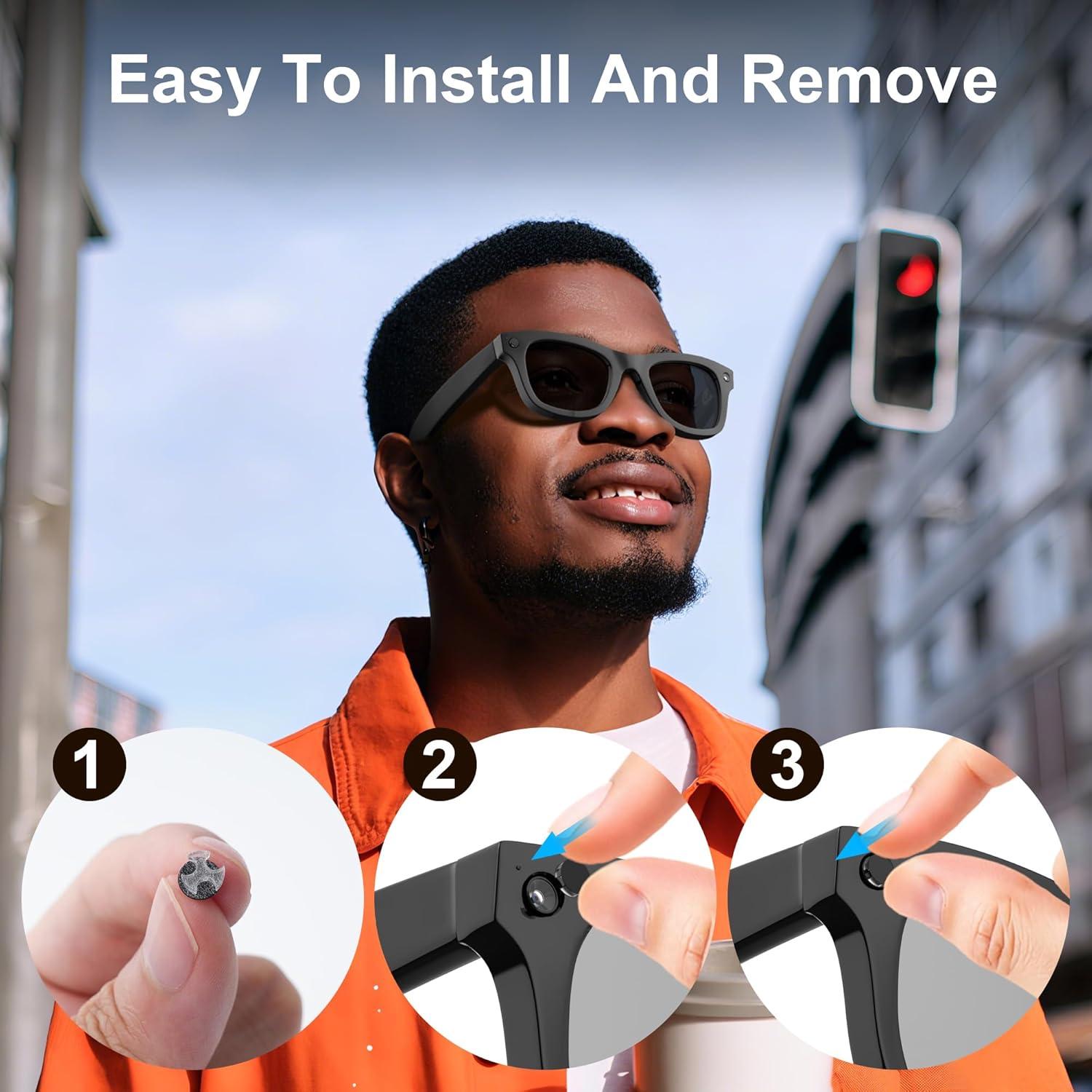 Pegatinas de Bloqueo de Luz LED HiBloks para Gafas Ray-Ban y Oakley - 12 Pcs