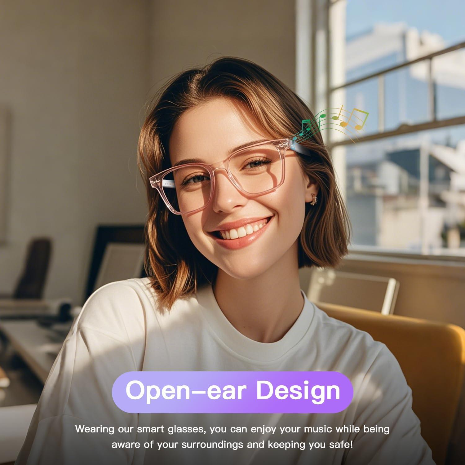 Gafas Inteligentes UF-08 para Mujeres con Bluetooth y Luz Azul