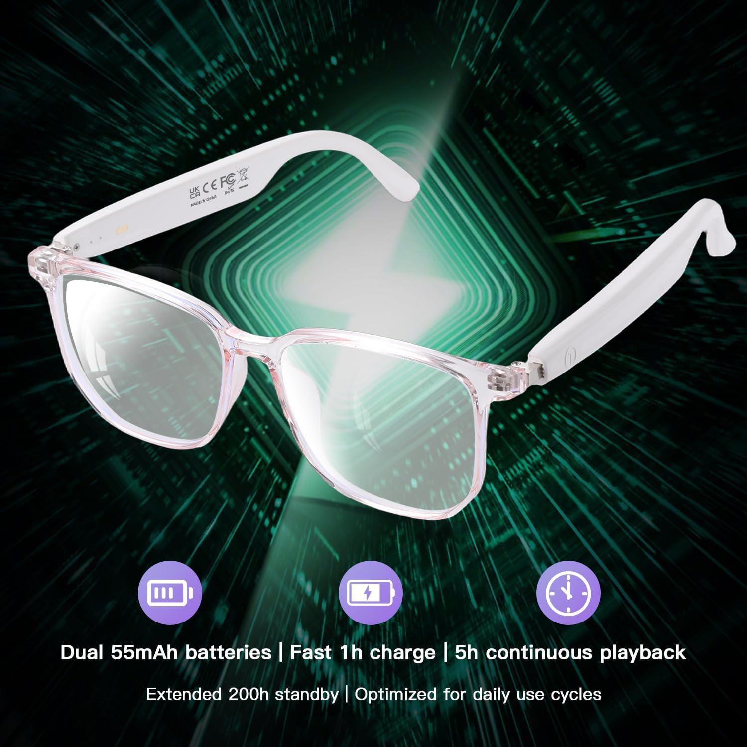 Gafas Inteligentes UF-08 para Mujeres con Bluetooth y Luz Azul