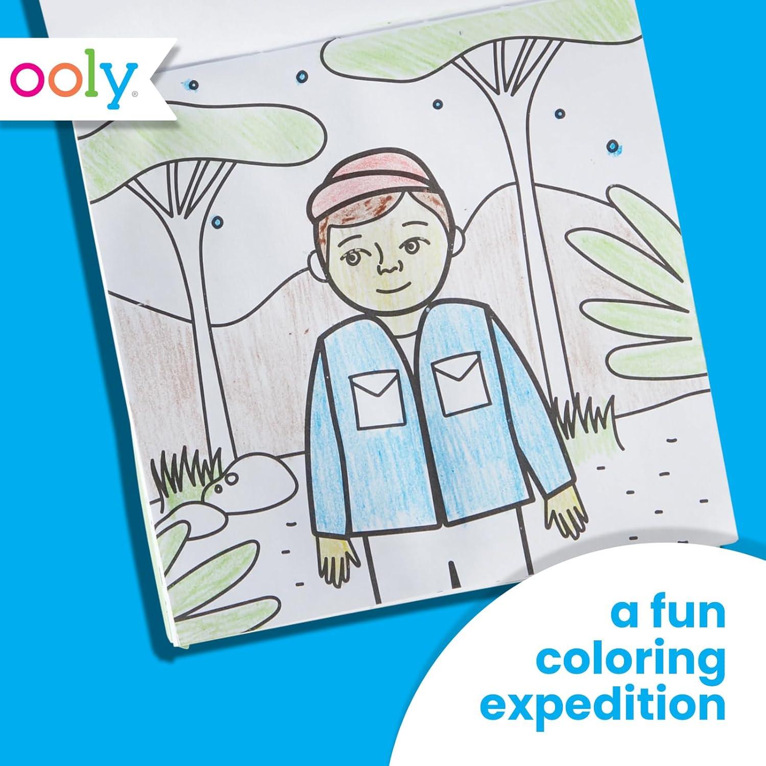 Kit de Arte de Viaje Ooly con 9 Crayones Jumbo y 48 Páginas