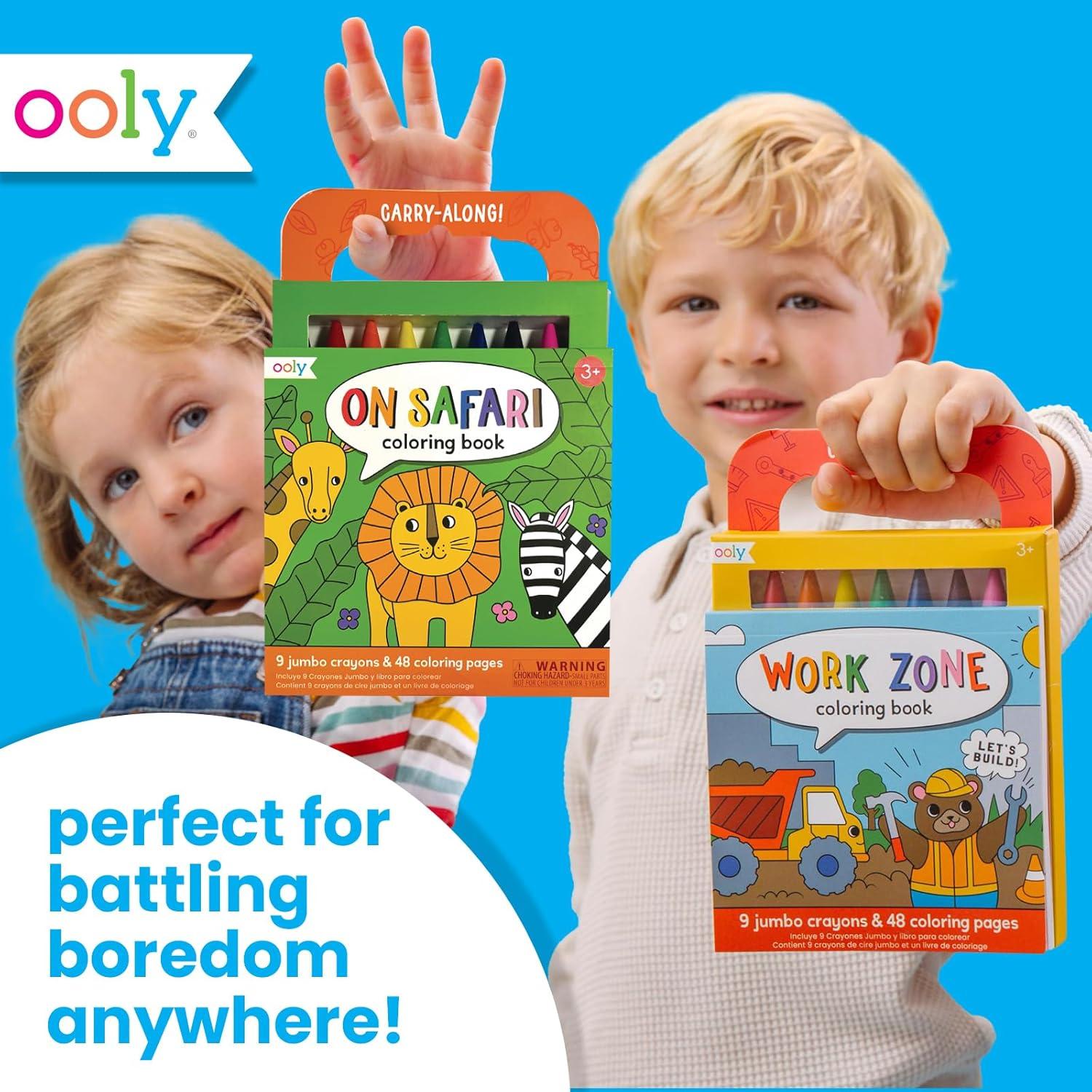 Kit de Arte de Viaje Ooly con 9 Crayones Jumbo y 48 Páginas