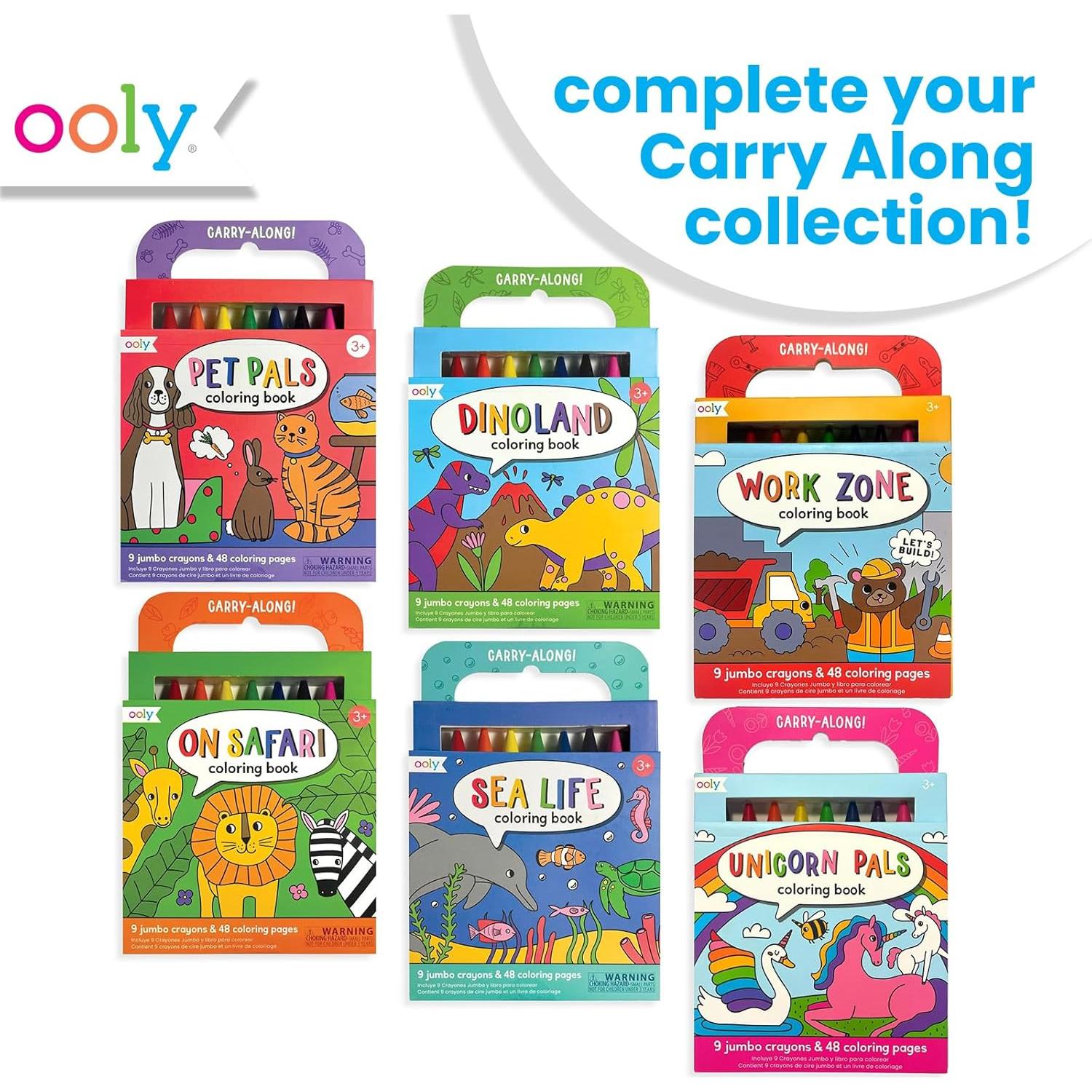 Kit de Arte de Viaje Ooly con 9 Crayones Jumbo y 48 Páginas