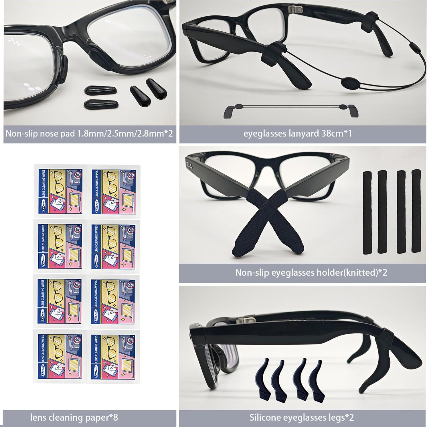 Accesorios para gafas inteligentes Ray-Ban Meta Wayfarer - 6 pares almohadillas y más