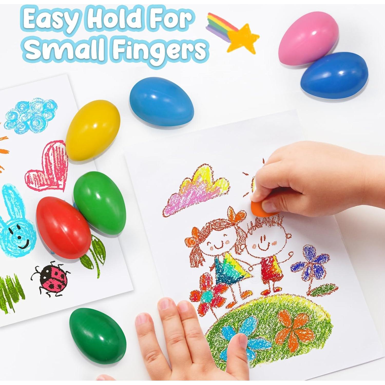 Crayones en Forma de Huevo UEXINGOO 9 Colores Lavables