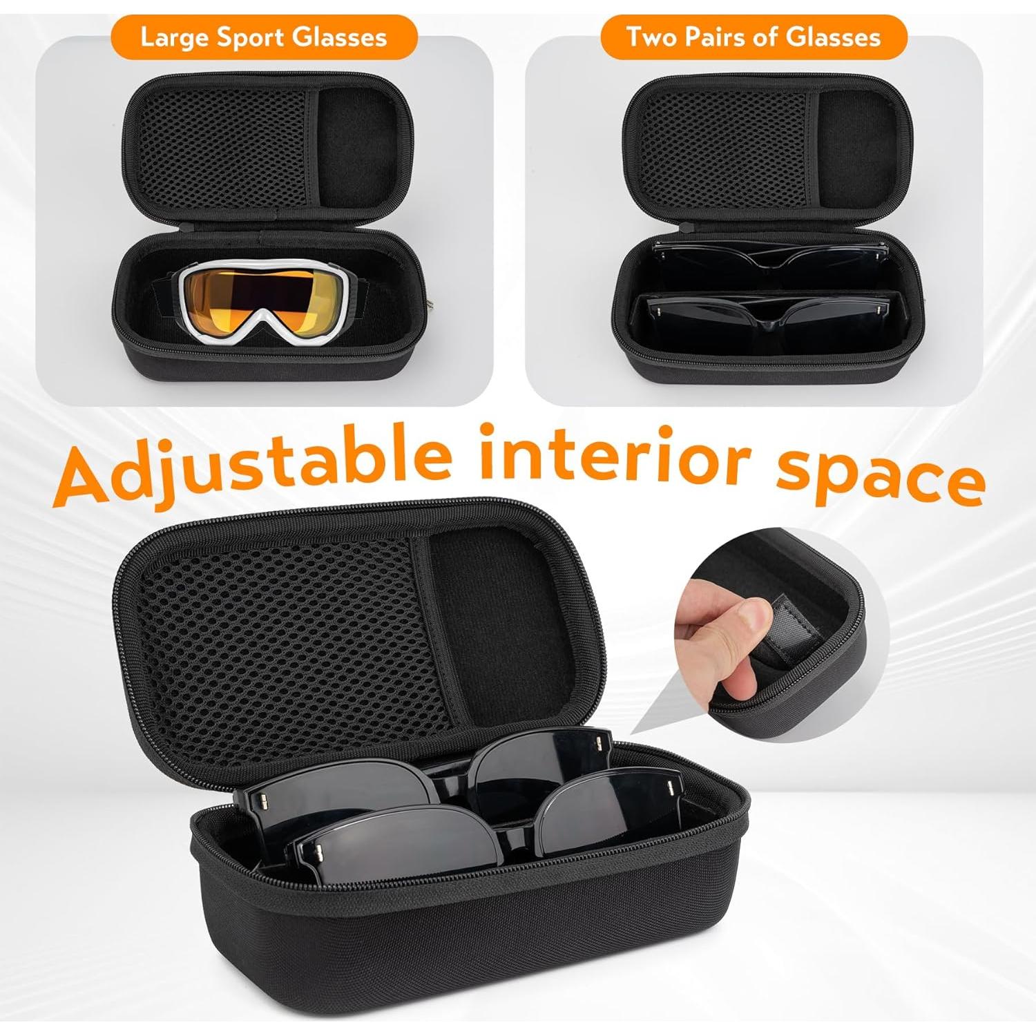 Estuche Doble para Gafas Ray-Ban Meta Negro 18.5x10.7cm