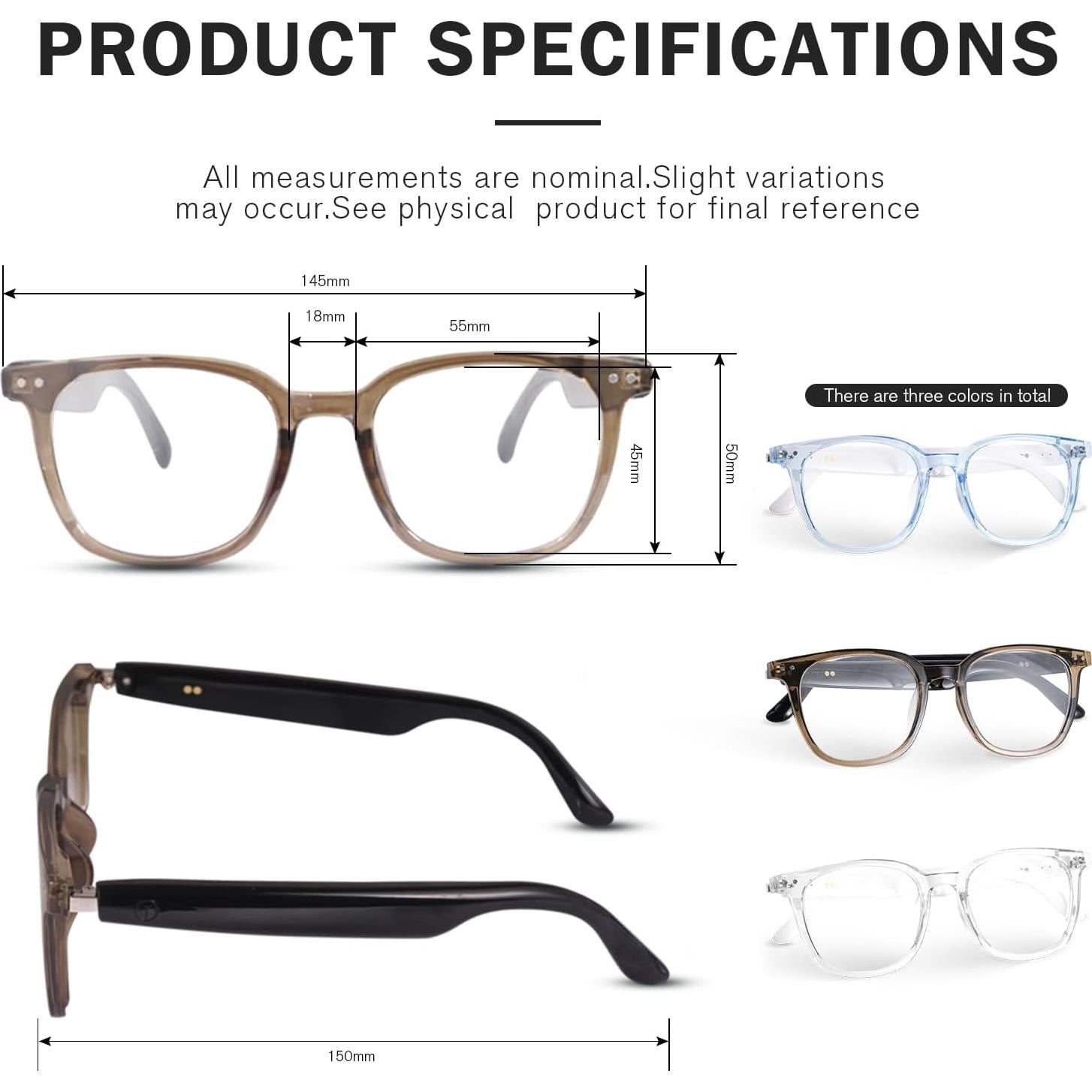 Gafas Inteligentes HAIXINDA UF-15 Azul con Audio Bluetooth y Lentes UV400