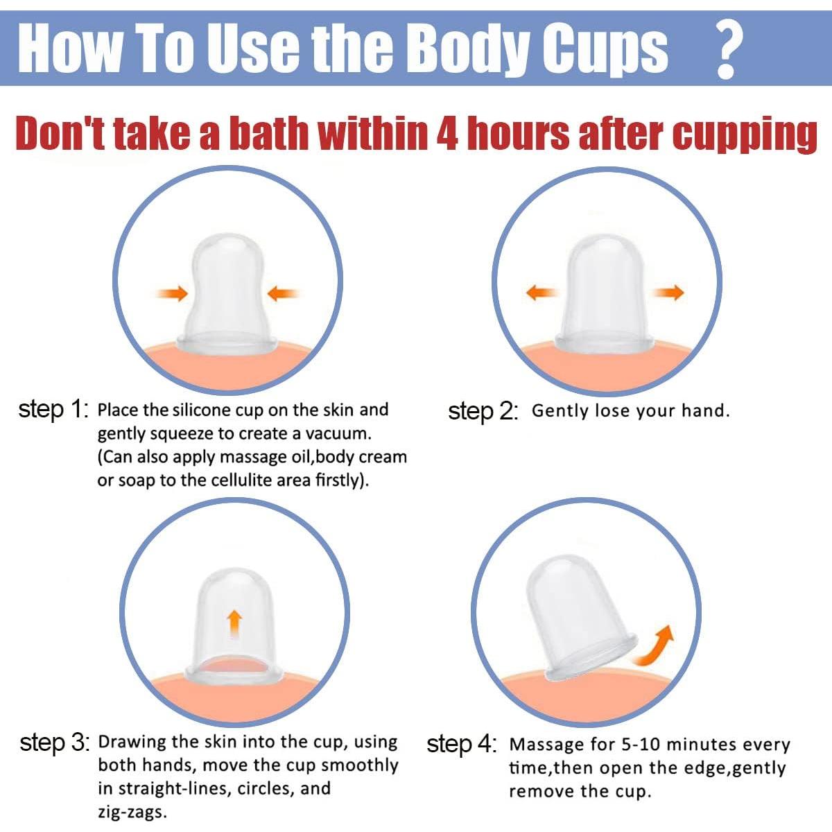 Juego de Ventosas de Silicona MAFLY para Masaje Facial y Corporal