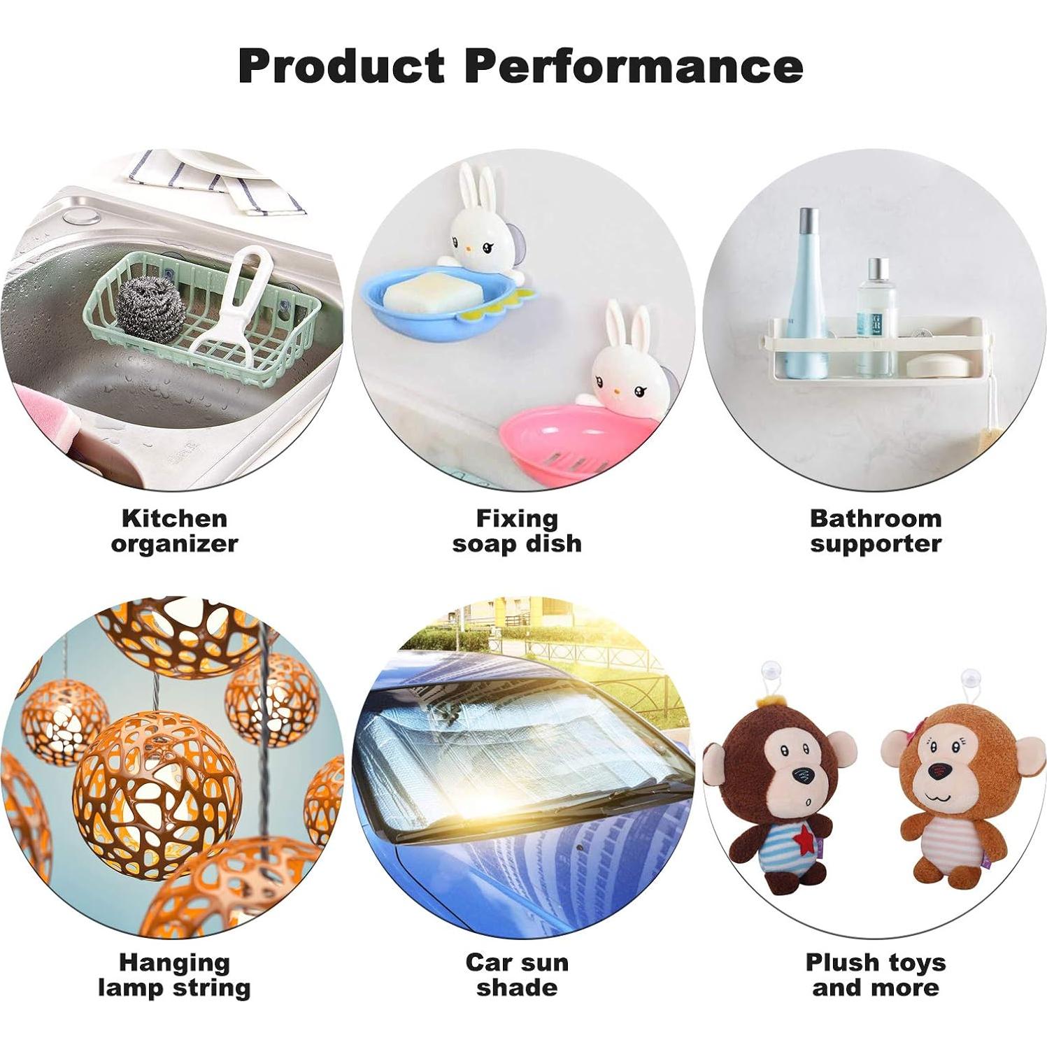 Ventosas de Silicona LOFTEK 4PCS para Luces LED Sumergibles