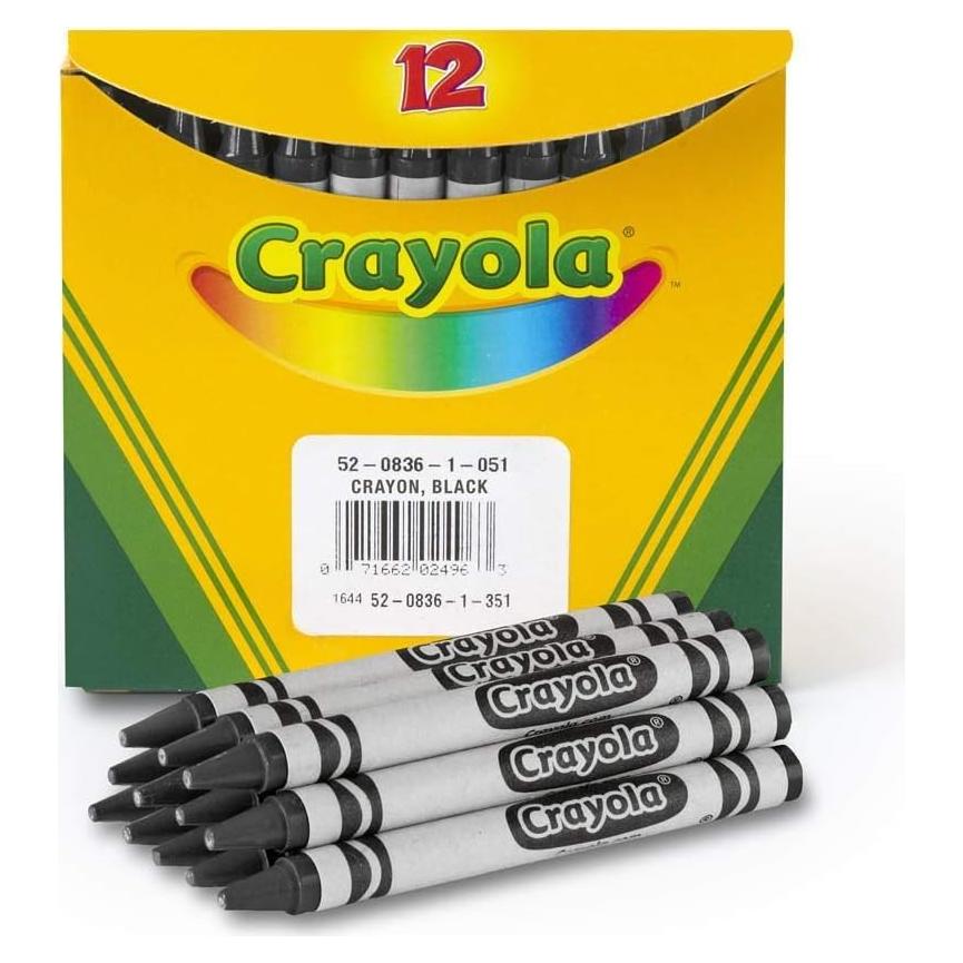 Crayones Crayola Negro 48 Piezas Punta Ancha 0.3mm