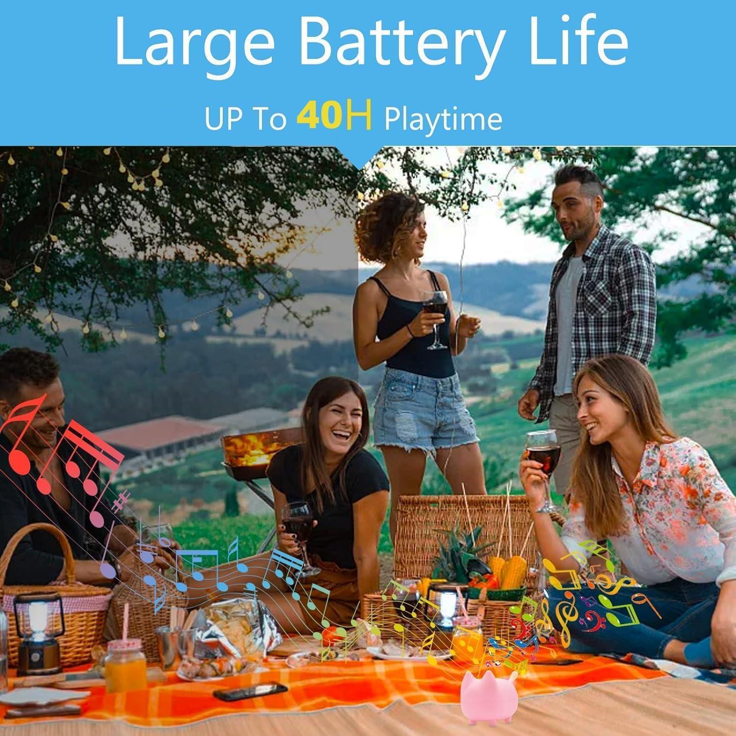 Altavoz Bluetooth Portátil Gingo Kitty Gris - 40H Batería, TWS