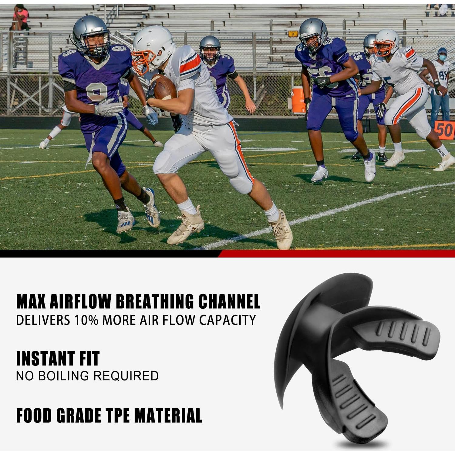 Protector Bucal GY Negro para Fútbol, Boxeo y Deportes de Contacto