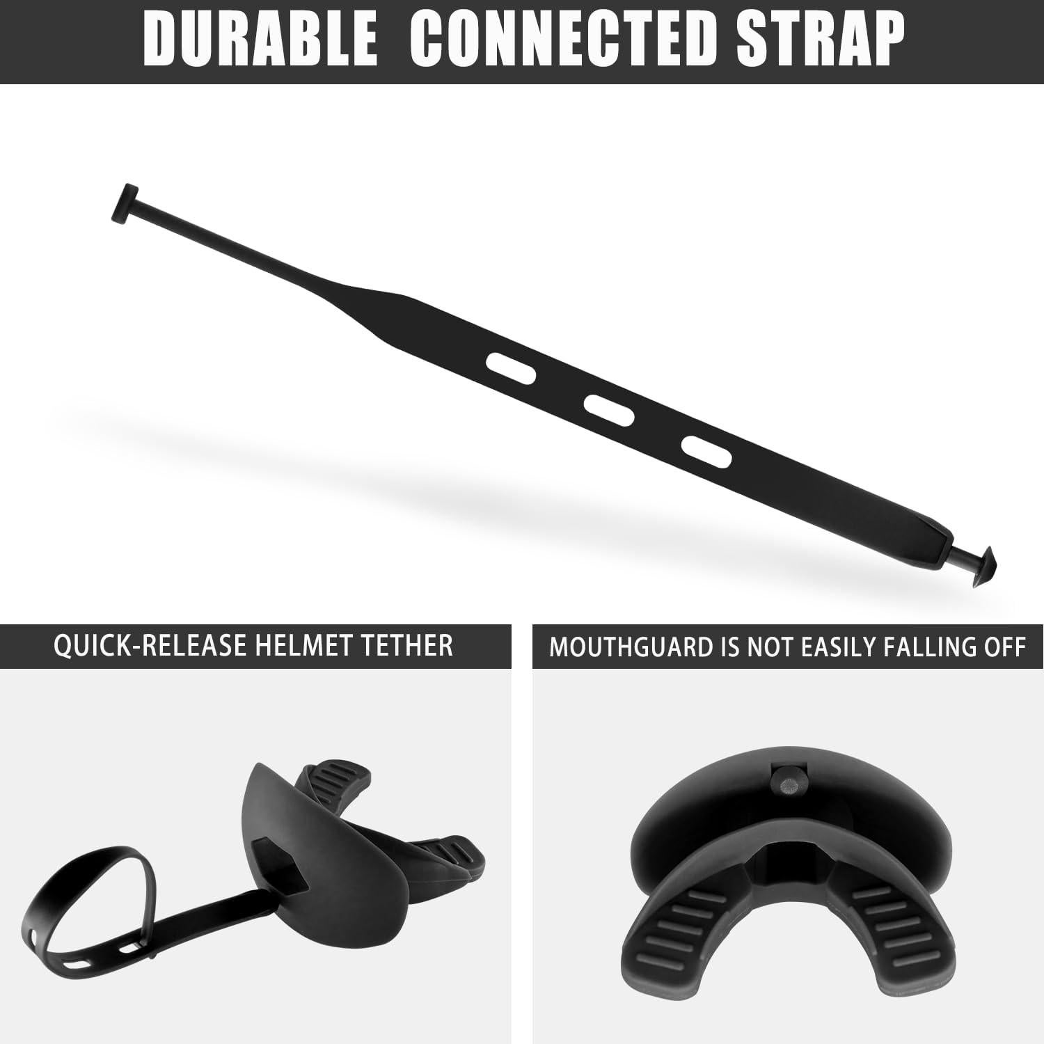 Protector Bucal GY Negro para Fútbol, Boxeo y Deportes de Contacto