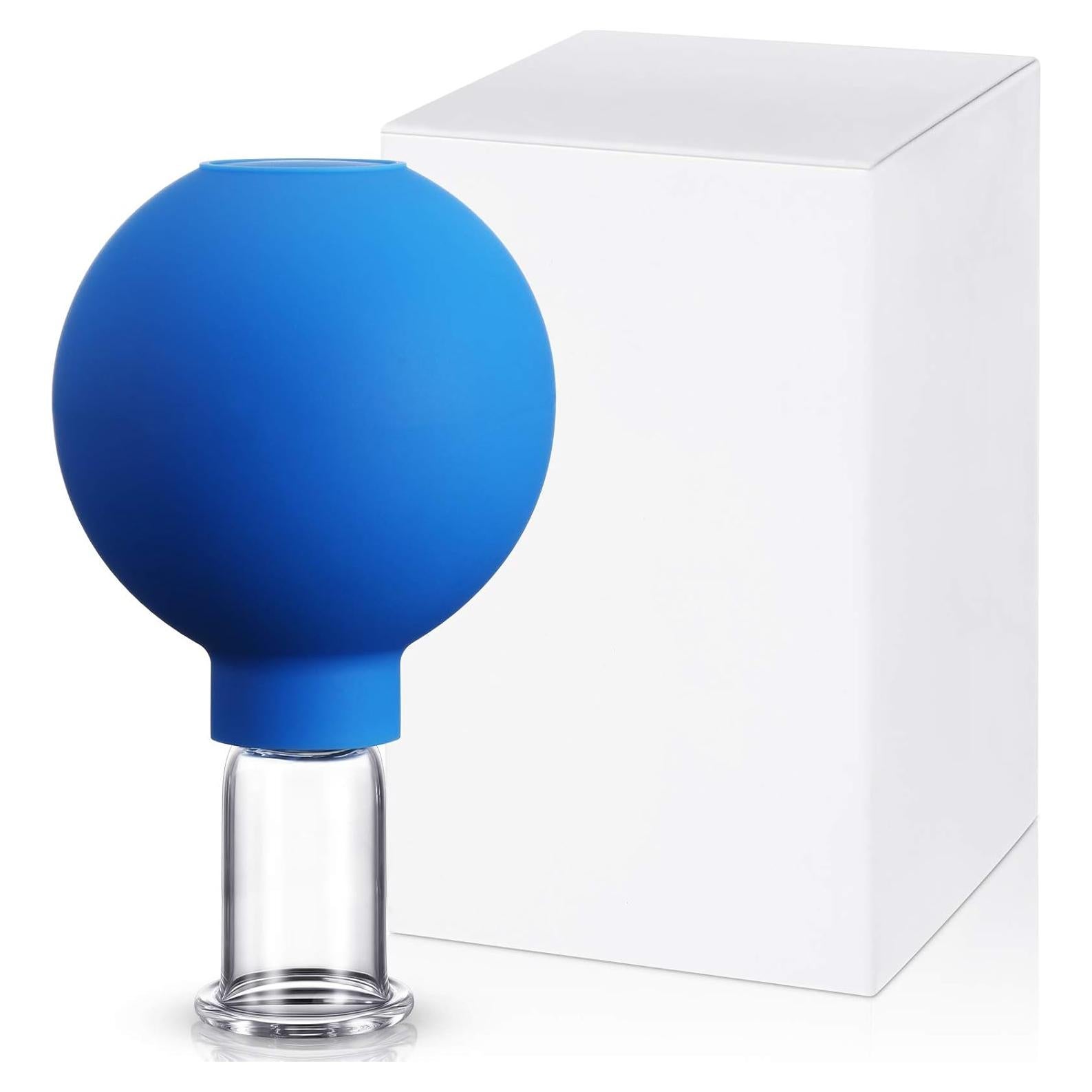 Taza de Ventosas Faciales Nuanchu Vidrio Azul 1.65 cm