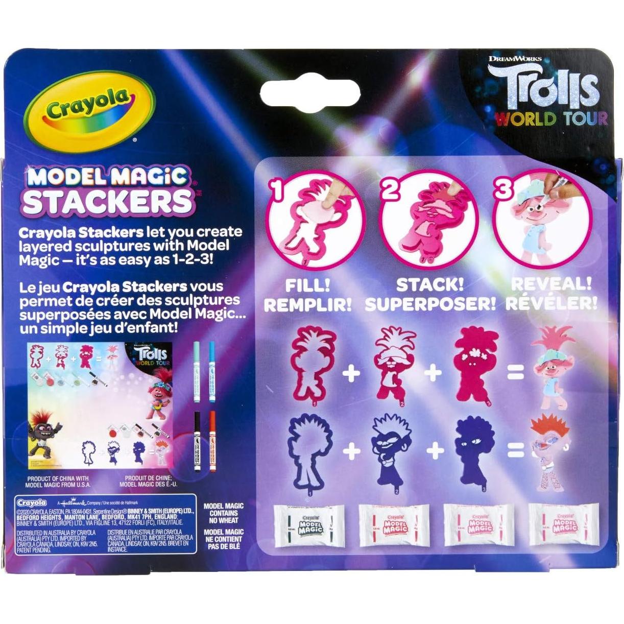 Crayola Model Magic Stackers Trolls 2 - Kit de Manualidades