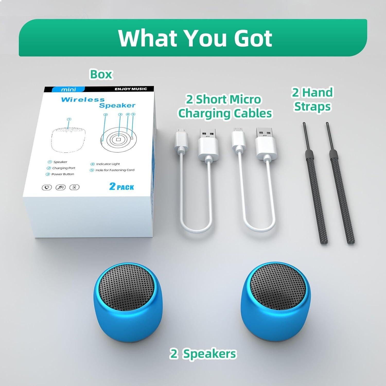 Altavoces Bluetooth Portátiles SEVENKA 2 Mini 3W Azul