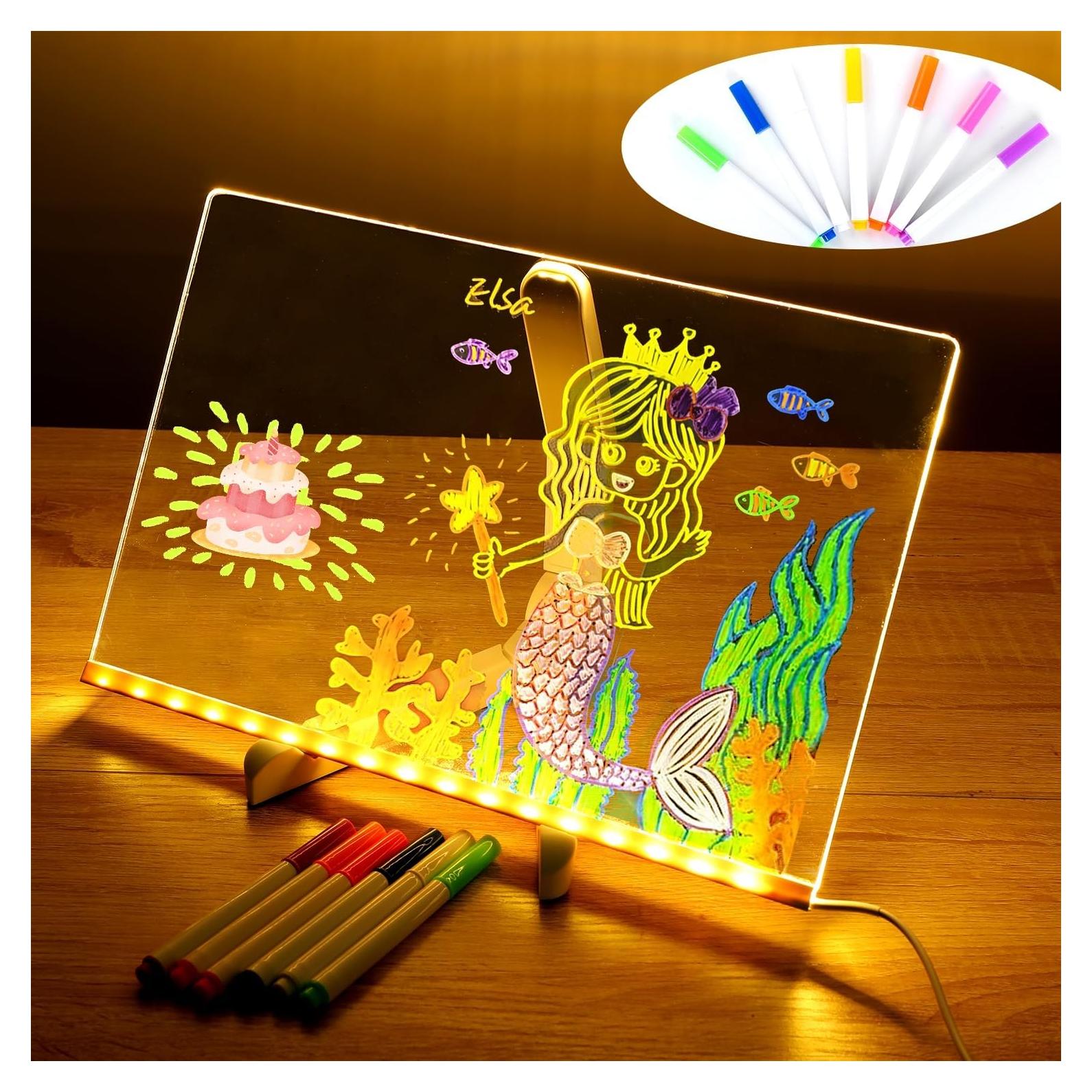 Tablero de Notas LED Niaoyun 30x20cm Acrílico Borrable