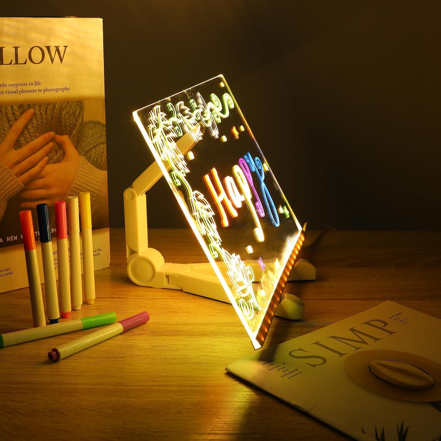 Tablero de Notas LED Niaoyun 30x20cm Acrílico Borrable