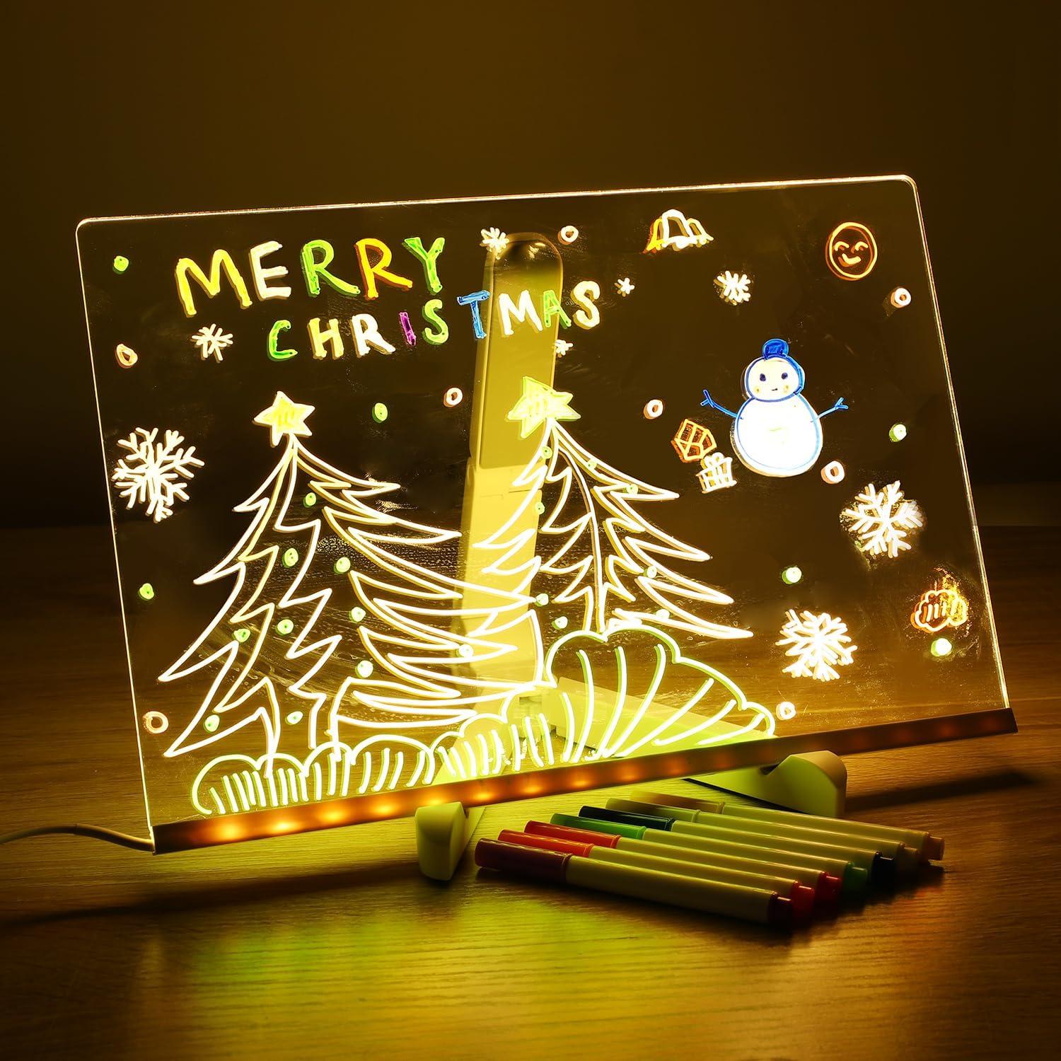 Tablero de Notas LED Niaoyun 30x20cm Acrílico Borrable