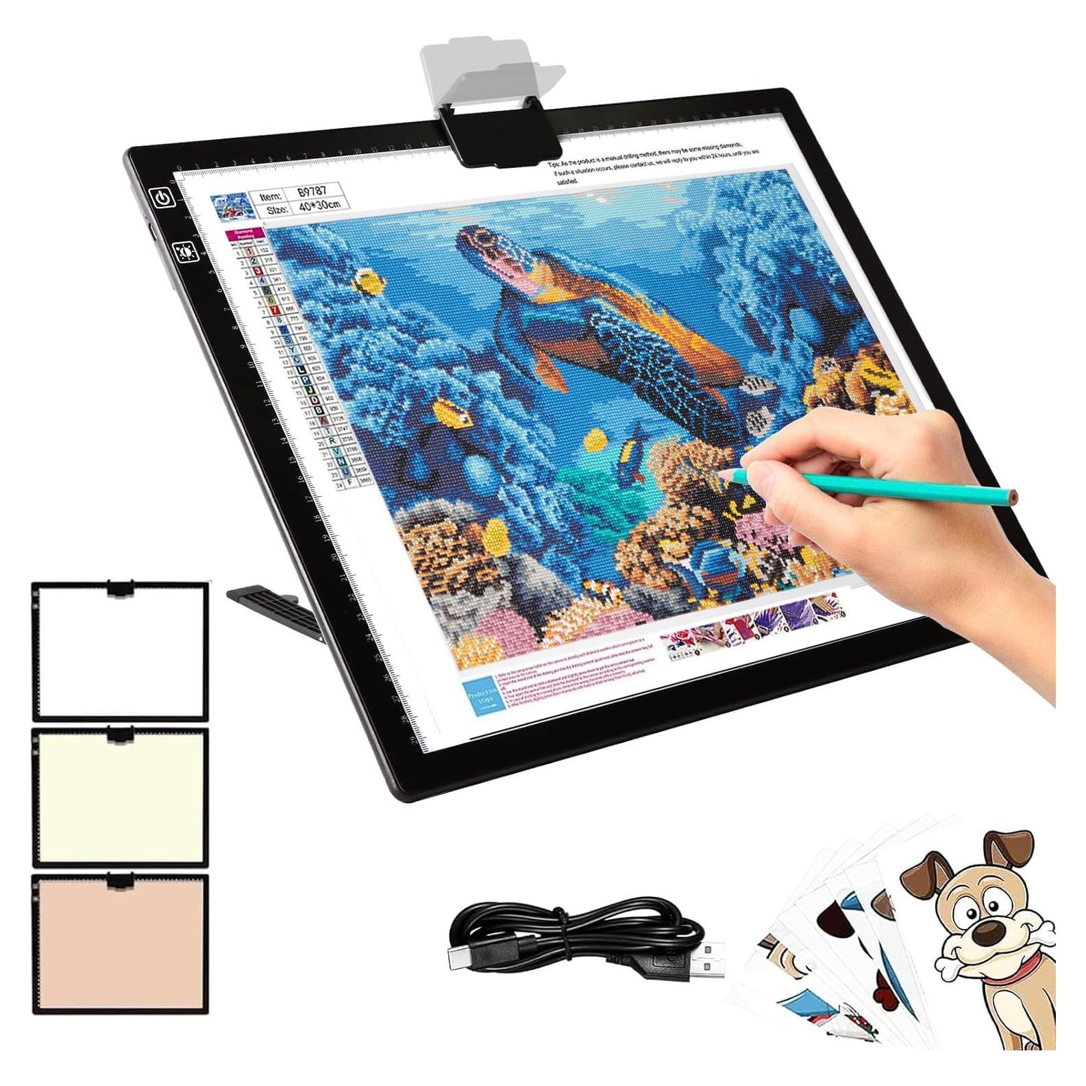 Caja de Luz LED A3 VKTEKLAB Recargable con Soporte y Clip