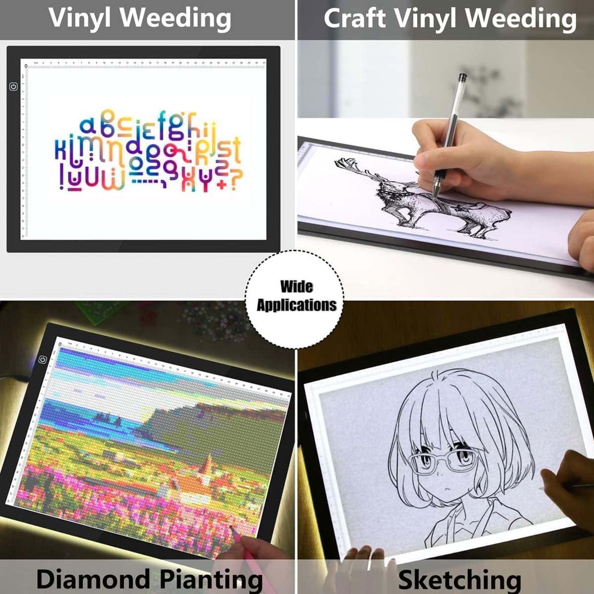 Caja de Luz LED A3 VKTEKLAB Recargable con Soporte y Clip