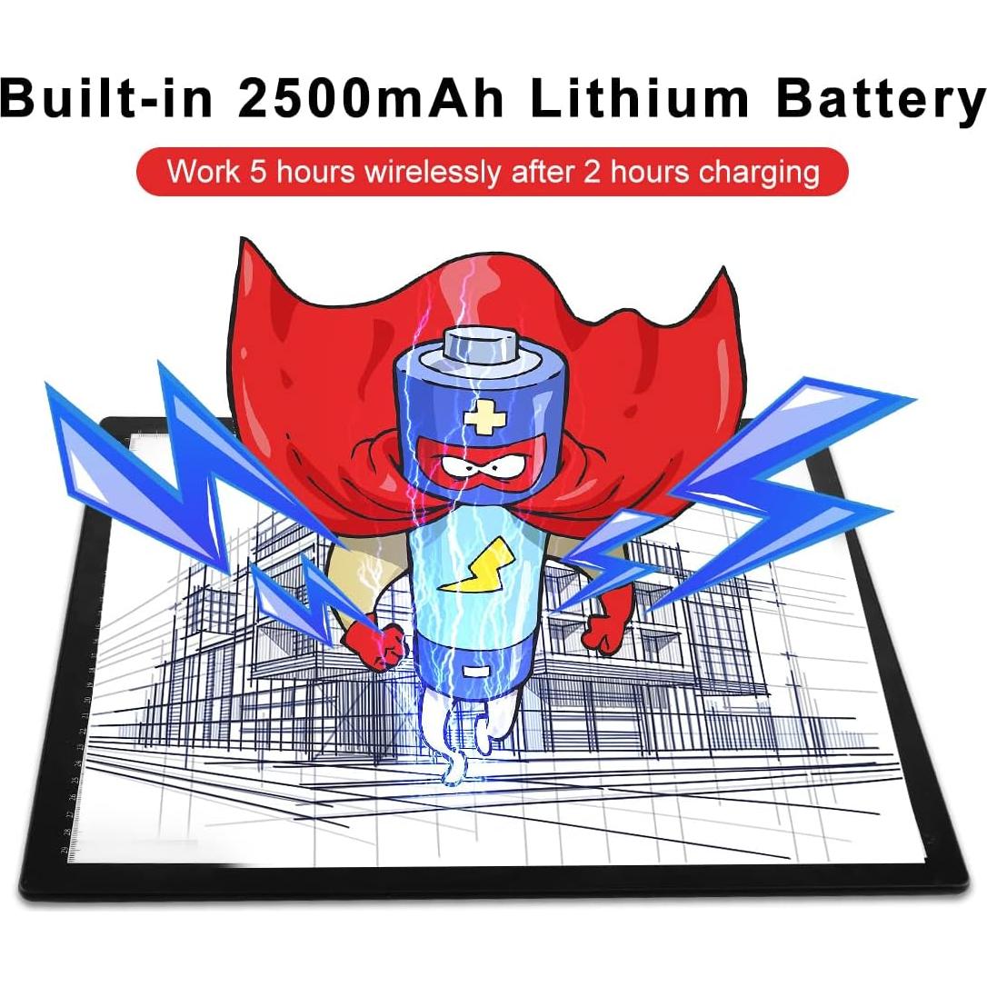 Caja de Luz LED A3 VKTEKLAB Recargable con Soporte y Clip