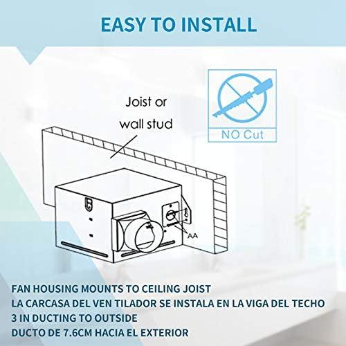 Ventilador de Baño Tech Drive TD-BF-05L 70 CFM con Luz LED