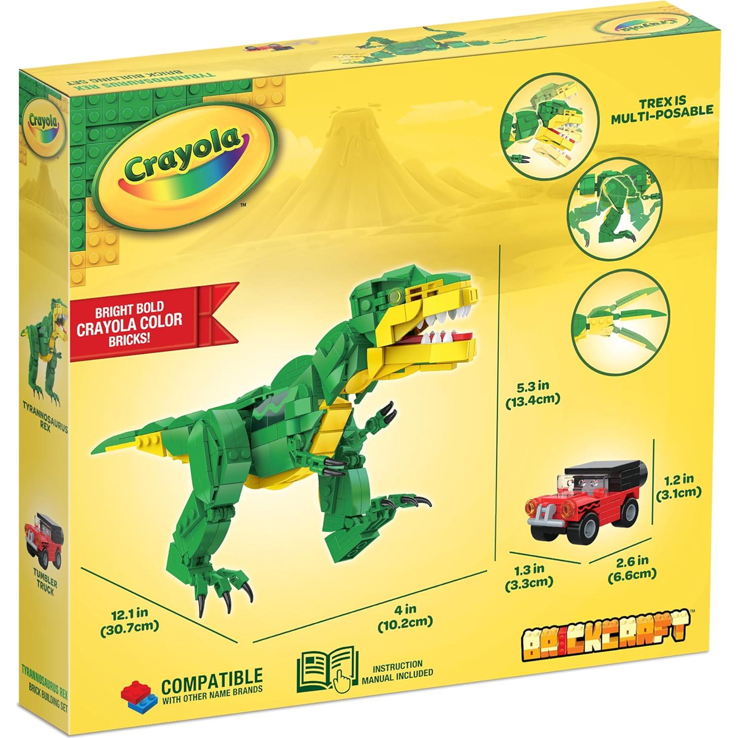 Juego de Construcción Crayola T-Rex Posable 462 Piezas
