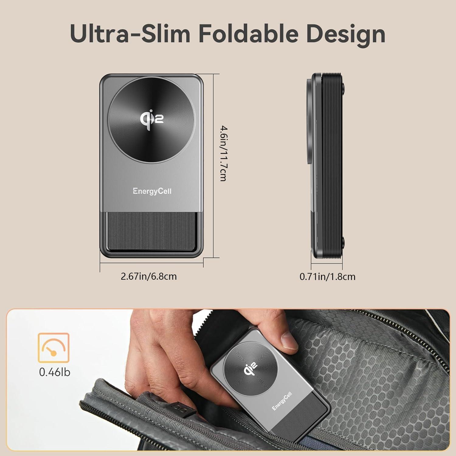 Estación de Carga Inalámbrica 3 en 1 EnergyCell Qi2 15W