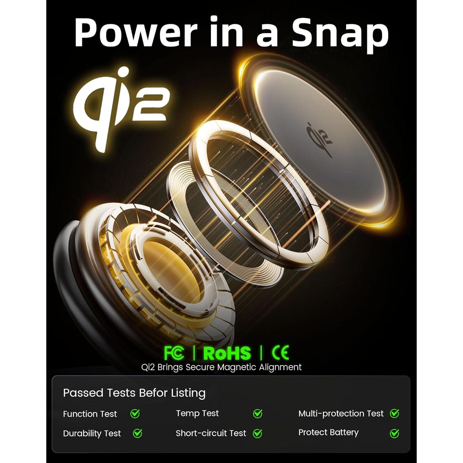 Estación de Carga Inalámbrica 3 en 1 KUXIU X63Q 15W Qi2 Gris