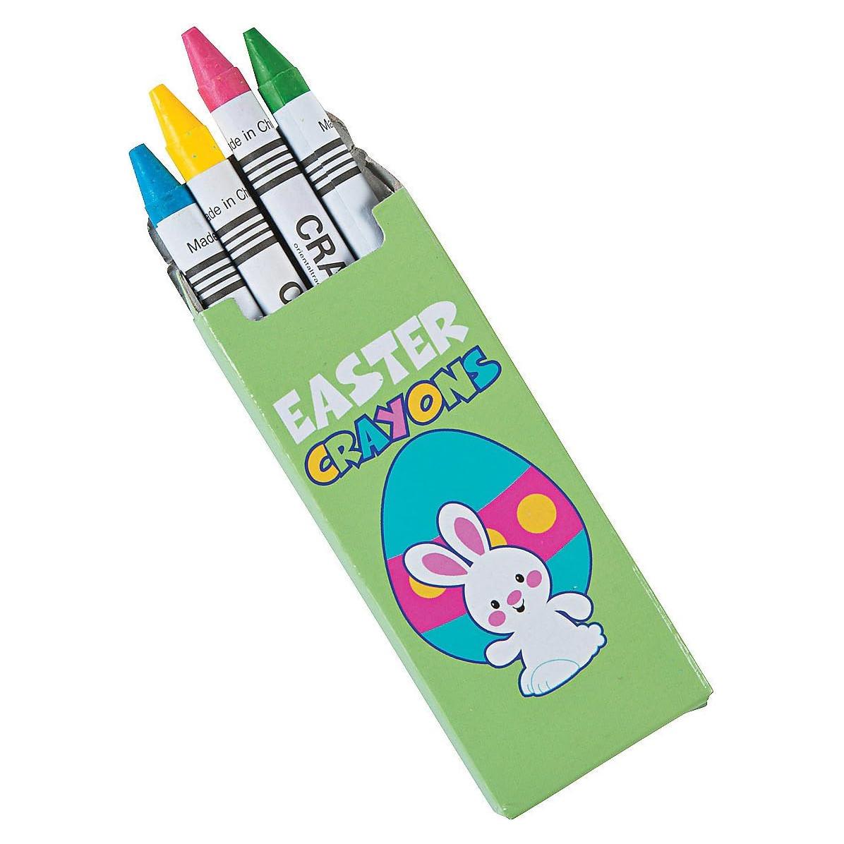 Crayones Pastel Fun Express para Pascua - 24 Cajas de 4 Crayones