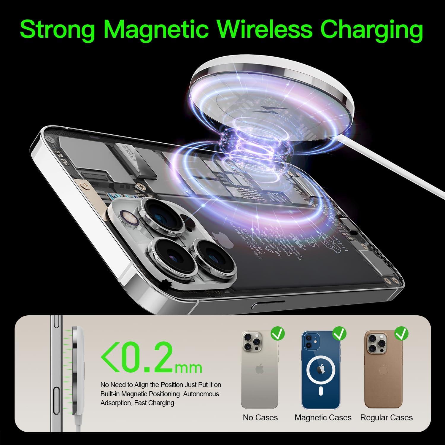 Cargador Inalámbrico Mag-Safe 15W Apple - Paquete de 2