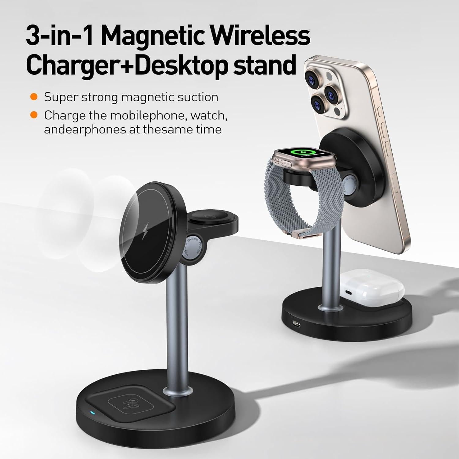 Estación de Carga 3 en 1 FLYING APSARAS para Apple - Carga Rápida