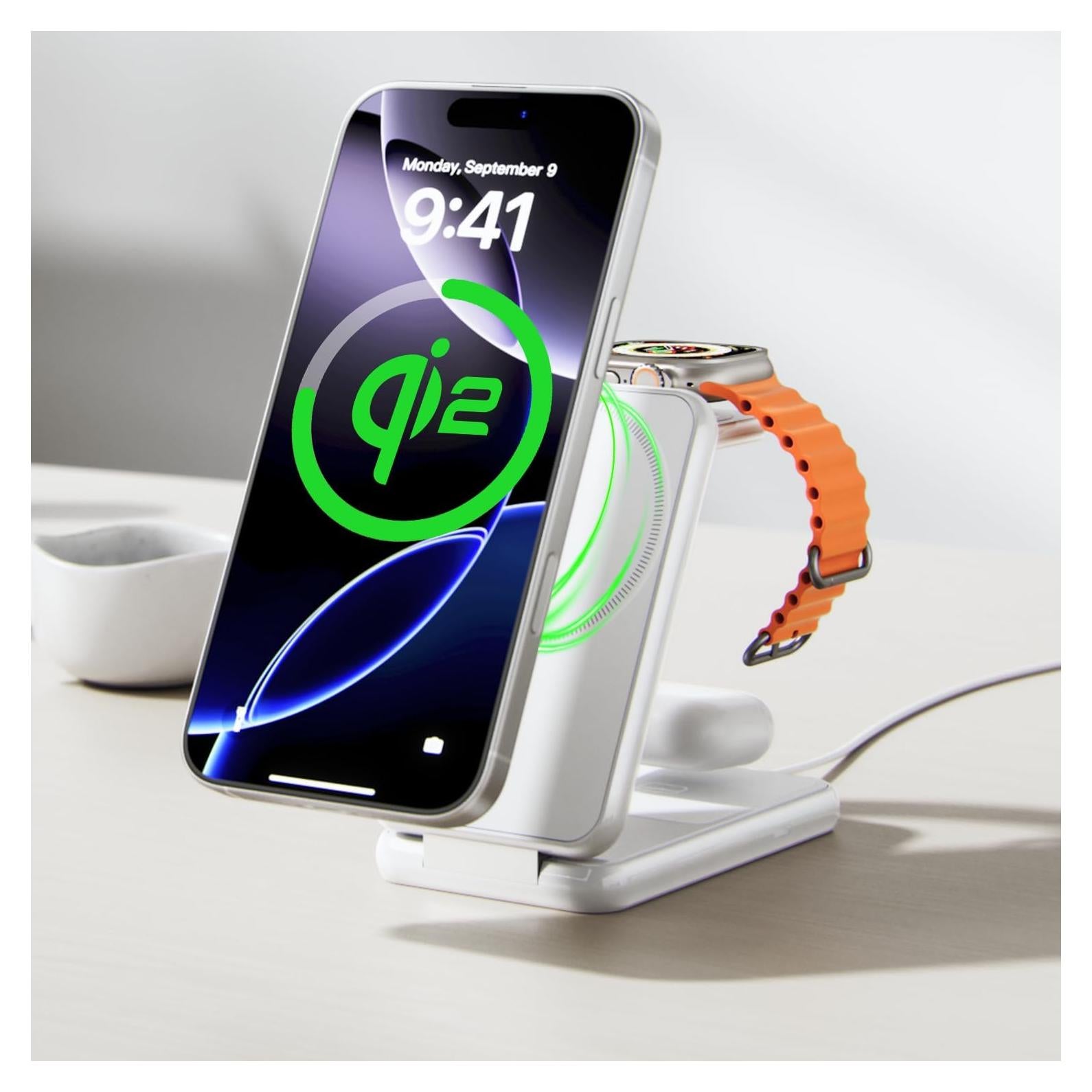 Estación de Carga Inalámbrica 3 en 1 IVANKY Qi2 Plegable