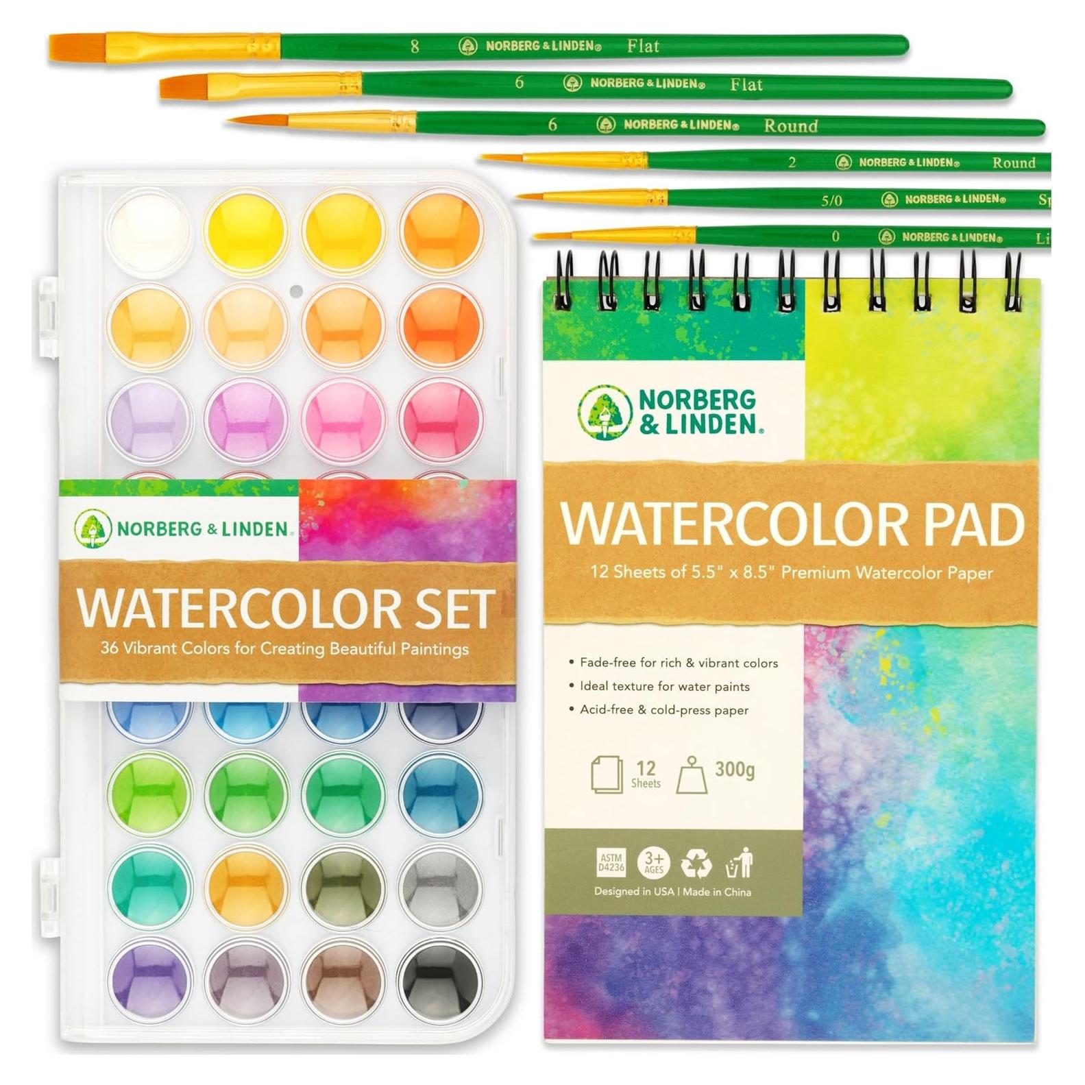 Juego de Pintura Acuarela Norberg & Linden - 36 Colores