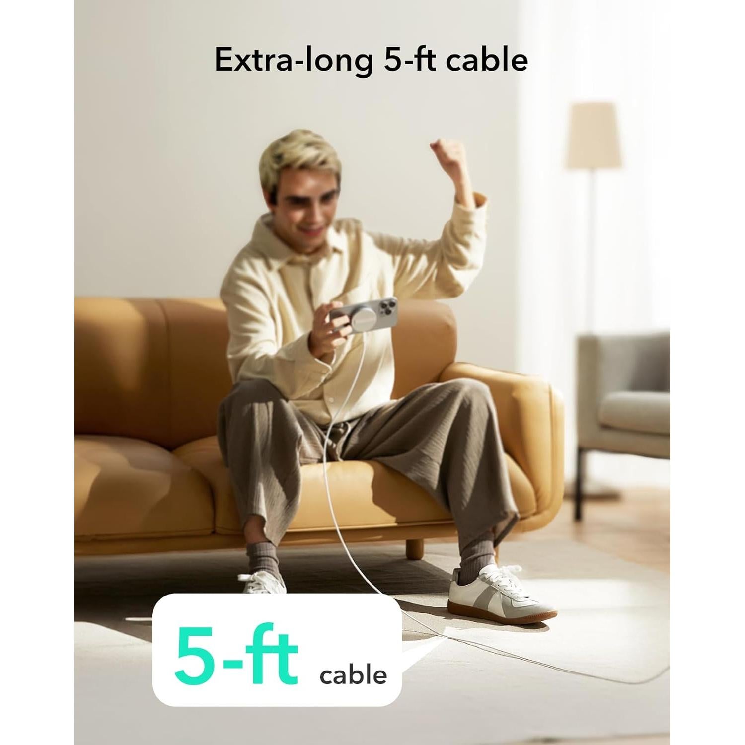 Cargador Inalámbrico ESR MagSafe 15W con Soporte Blanco