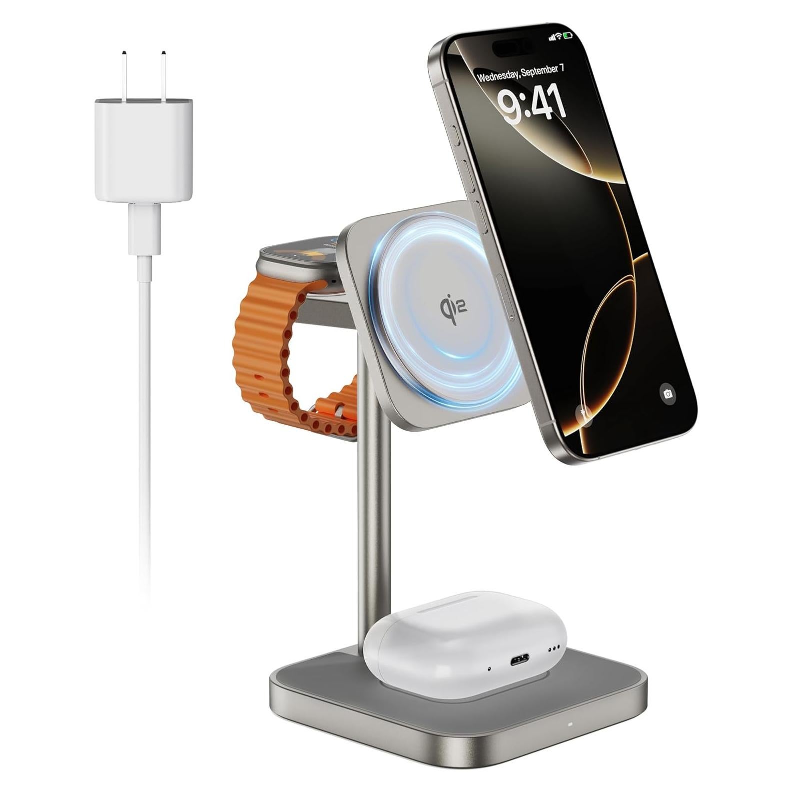 Estación de Carga Inalámbrica 3 en 1 LULULOOK Qi2 15W