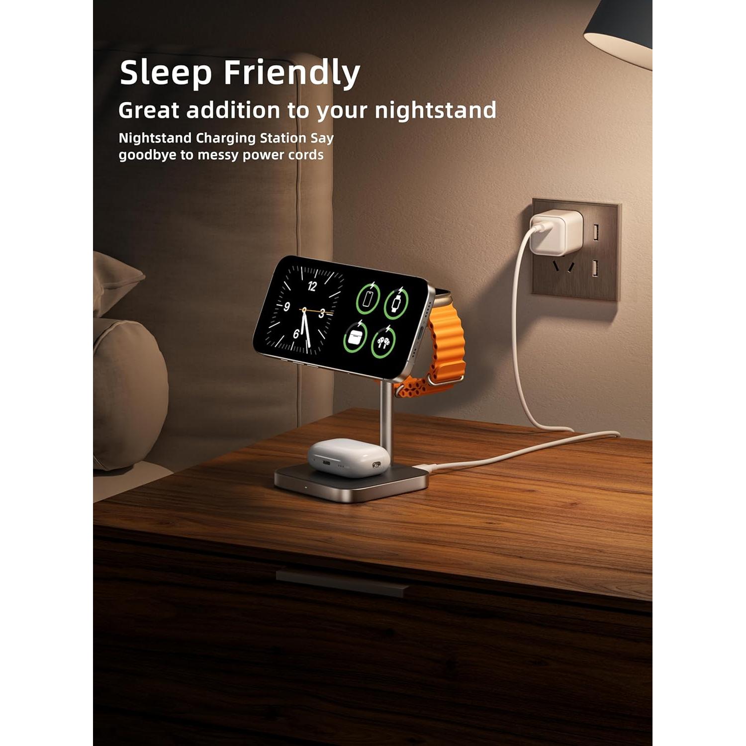 Estación de Carga Inalámbrica 3 en 1 LULULOOK Qi2 15W