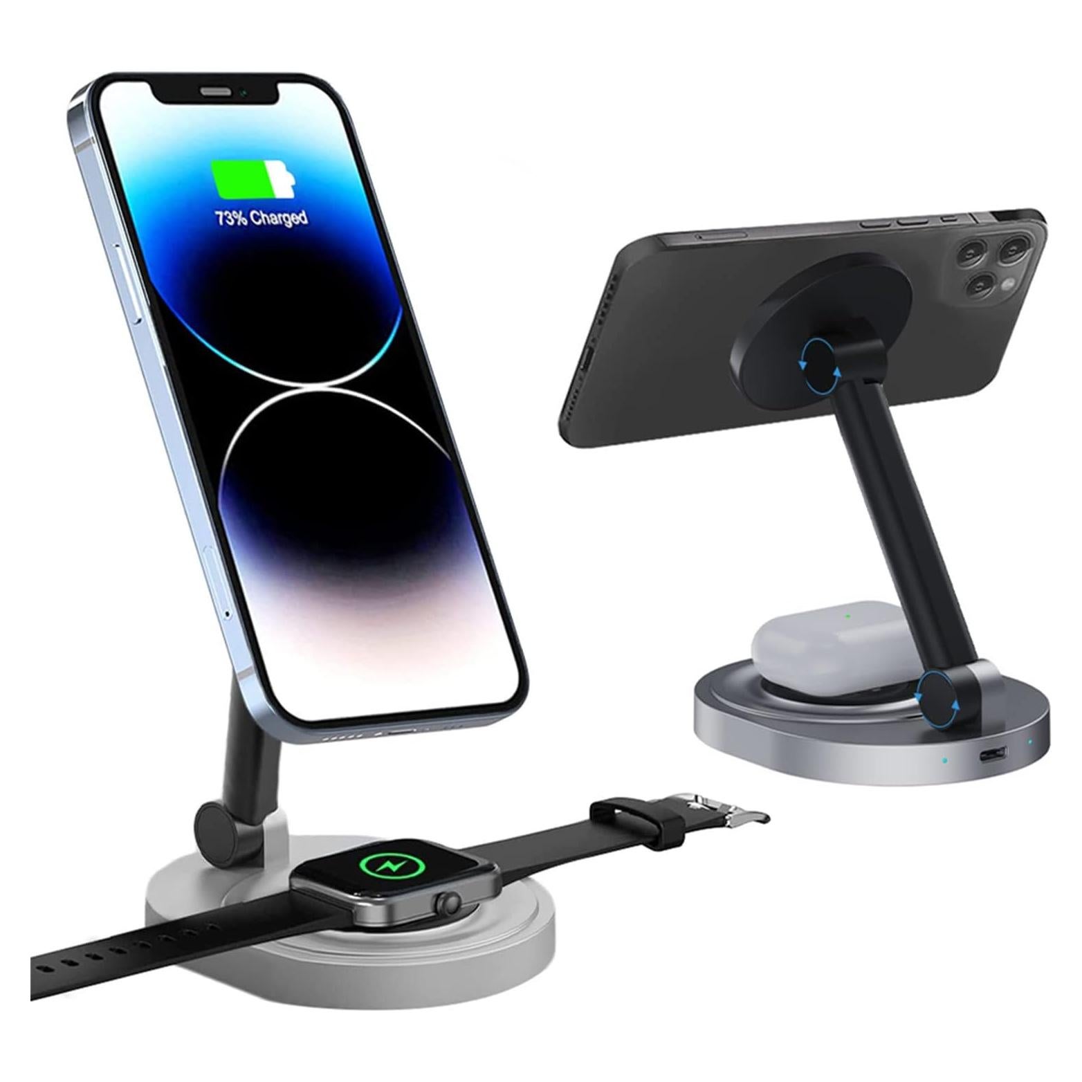 Soporte de Carga Inalámbrica Magnético 15W IDOLCO 2 en 1