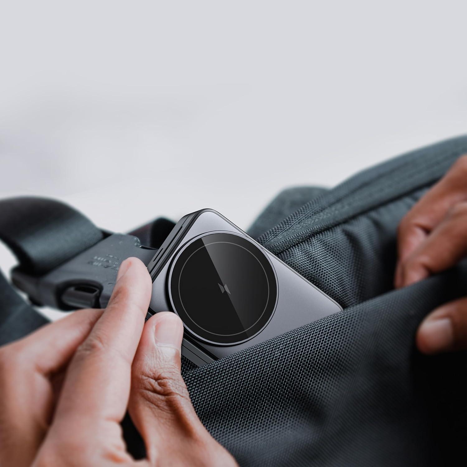 Cargador Inalámbrico 3 en 1 Takzop Negro para iPhone y Apple Watch