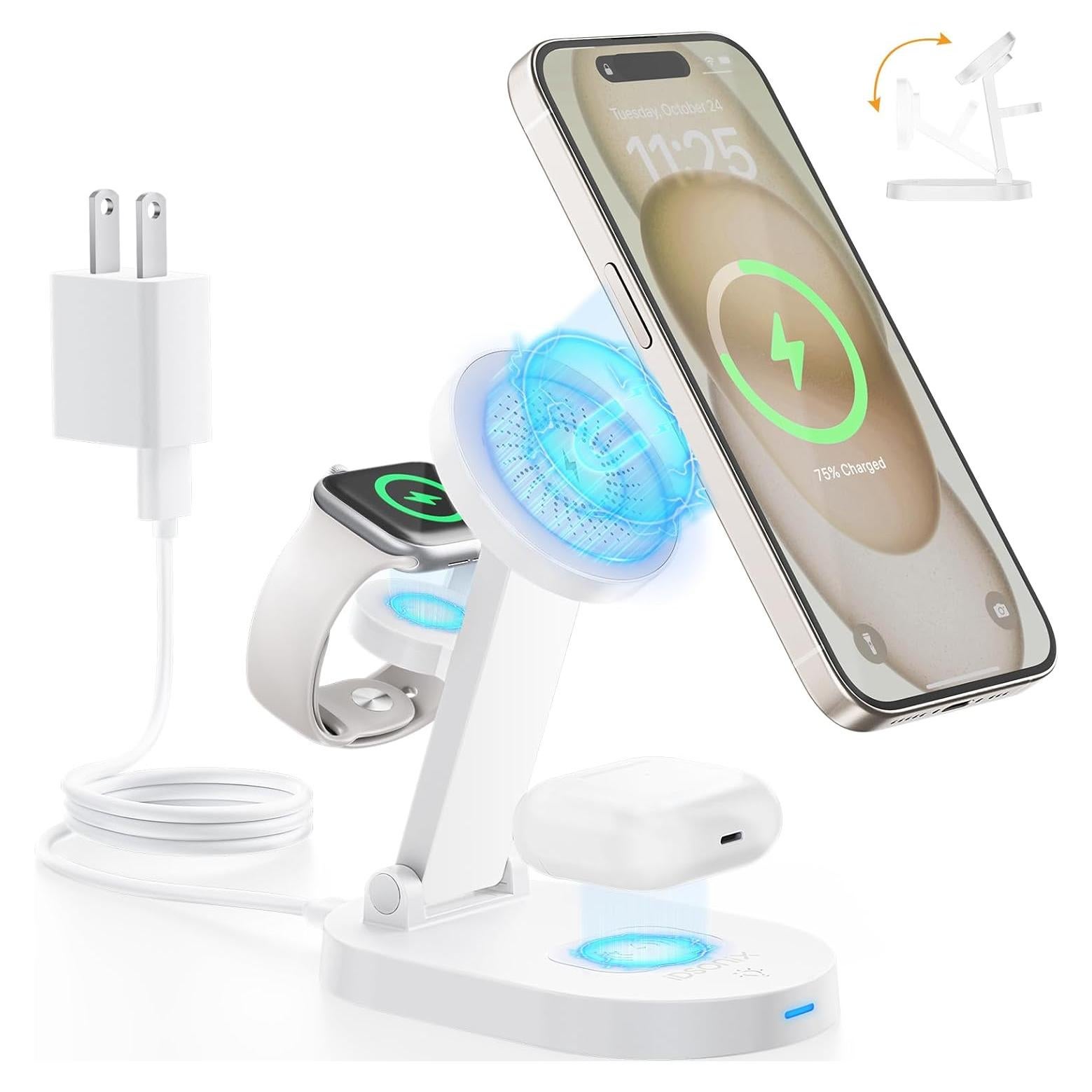 Estación de Carga Inalámbrica 3 en 1 iDsonix 18W Ajustable