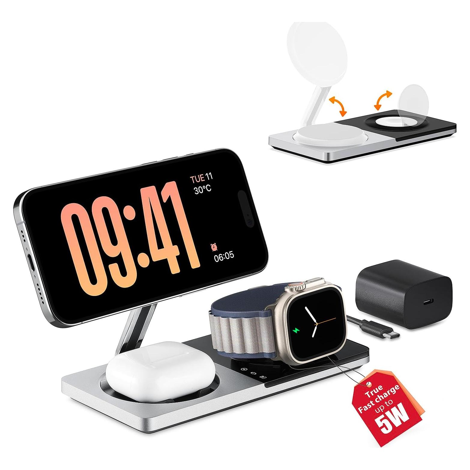 Estación de Carga 3 en 1 PETINO SAMBA PAD ULTRA Plata